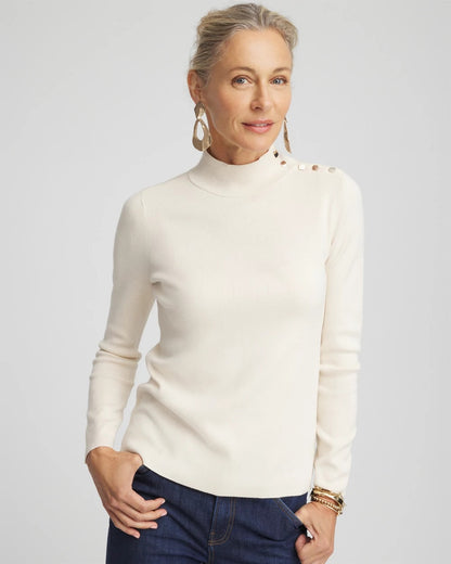 Chico's Ella Mockneck Sweater