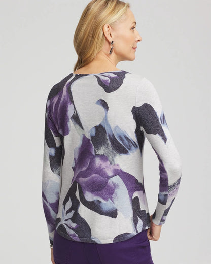 Chico's Ella V-Neck Pullover Sweater
