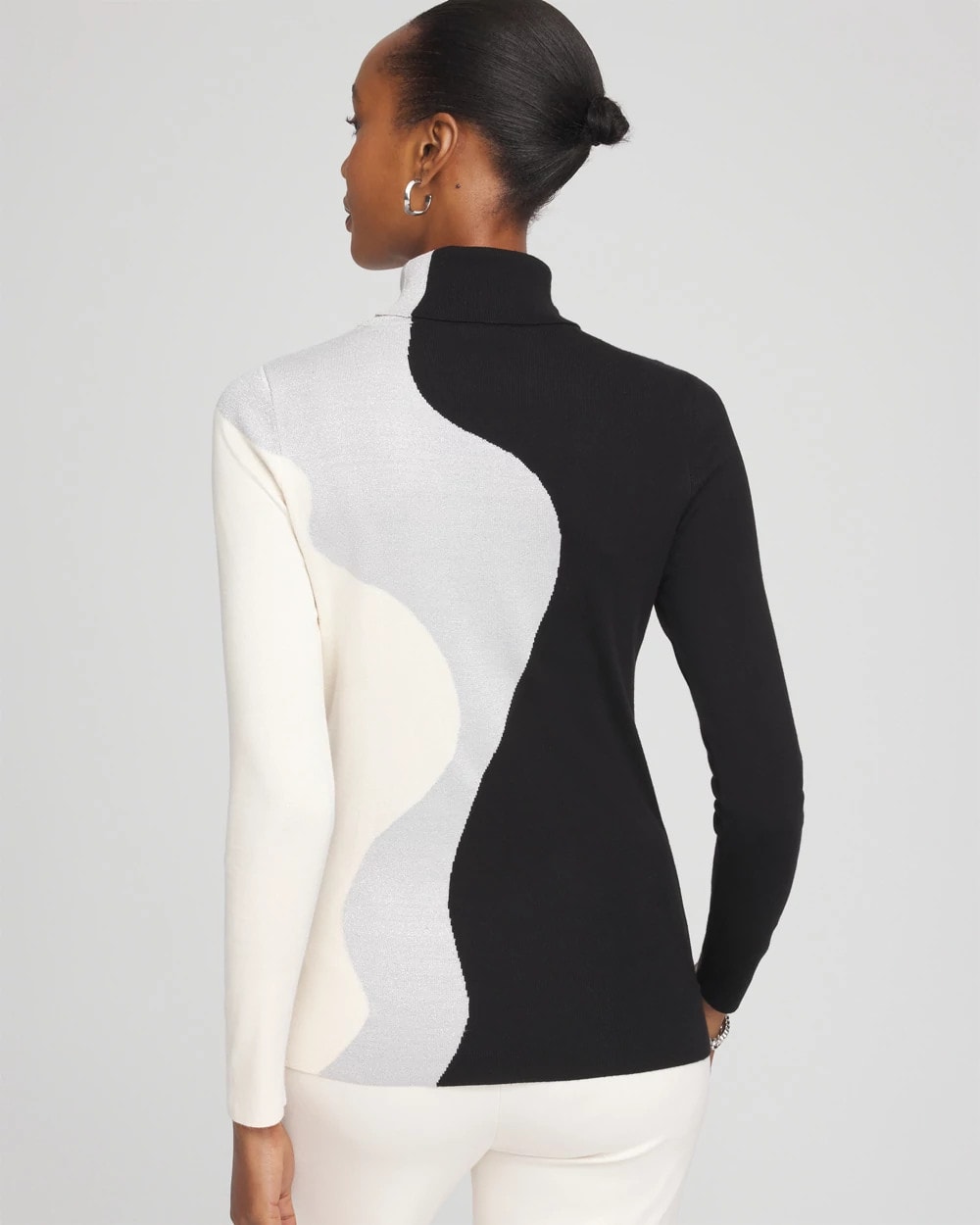 Chico's Ella Turtleneck Intarsia Sweater