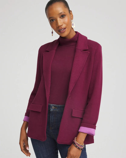 Chico's Single-Breasted Sweater Blazer