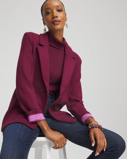 Chico's Single-Breasted Sweater Blazer