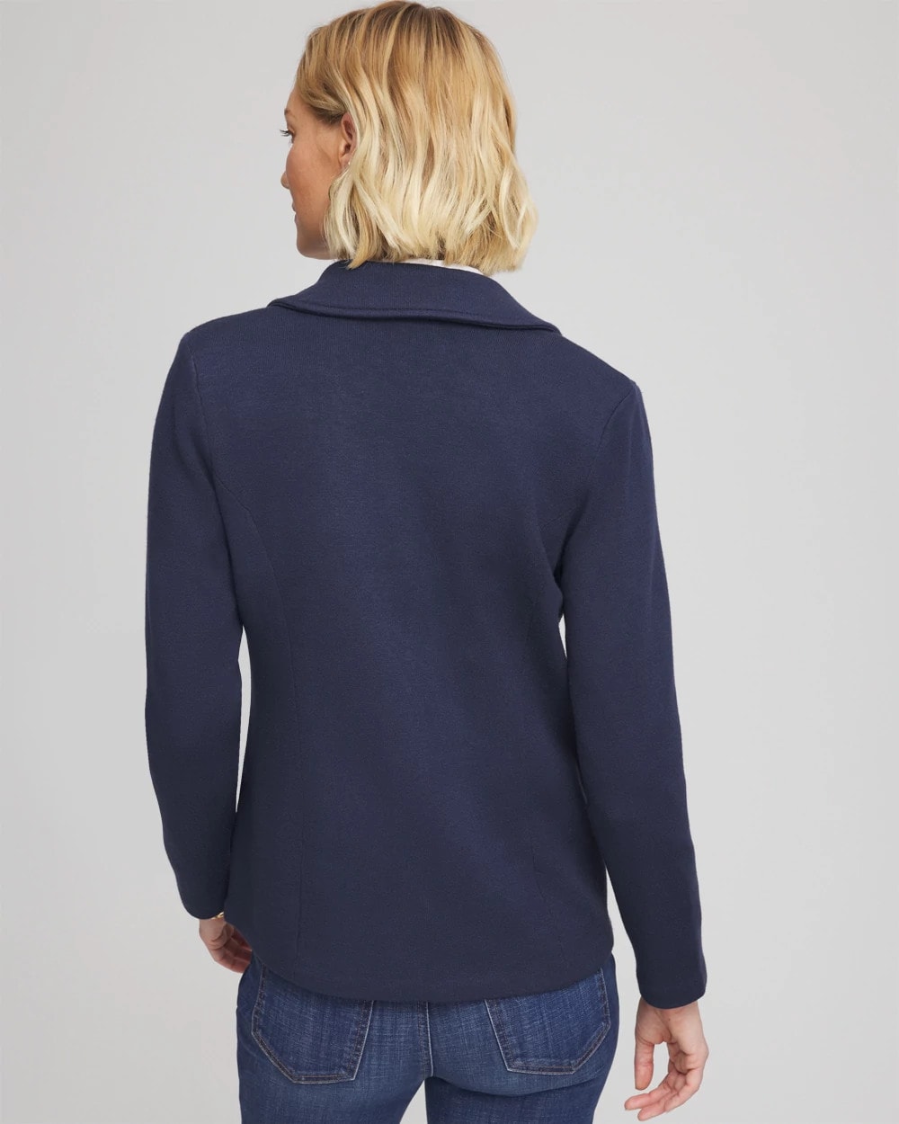 Chico's Single-Breasted Sweater Blazer