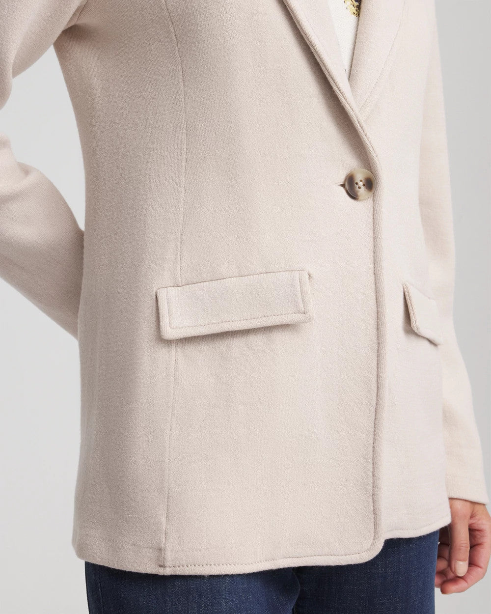 Chico's Single-Breasted Sweater Blazer