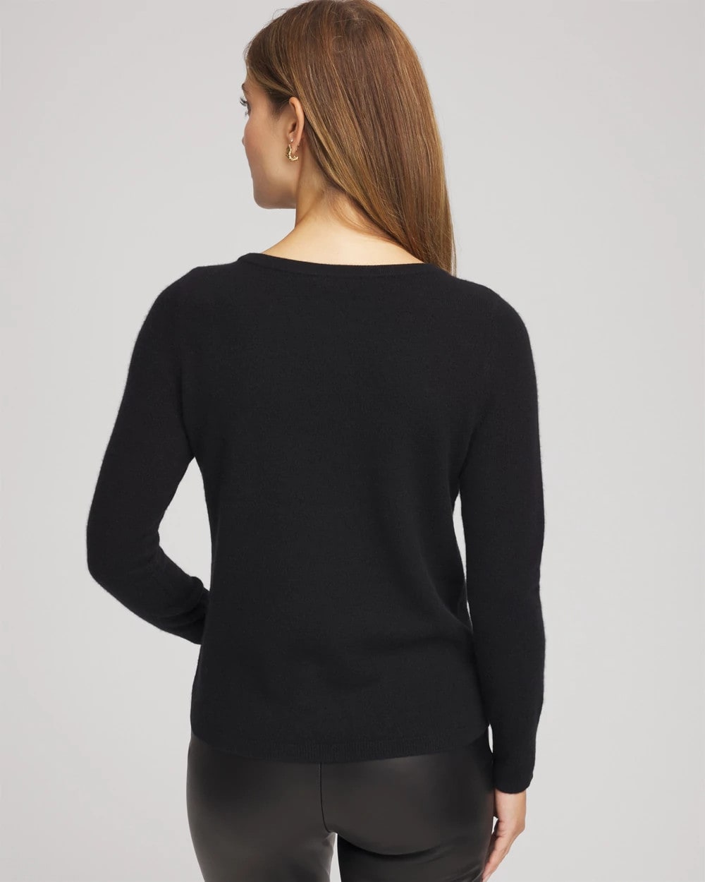Chico's Embellished Cashmere Pullover Sweater