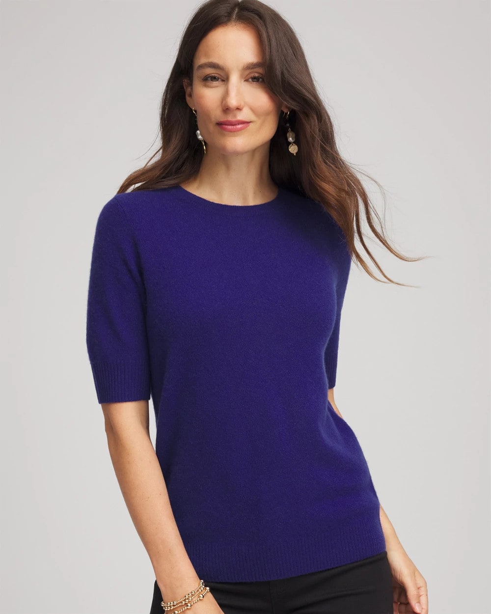 Chico's Crewneck Cashmere Pullover Sweater