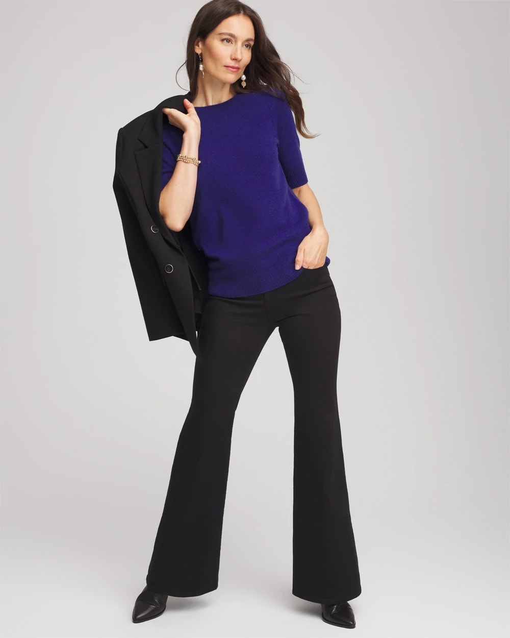 Chico's Crewneck Cashmere Pullover Sweater