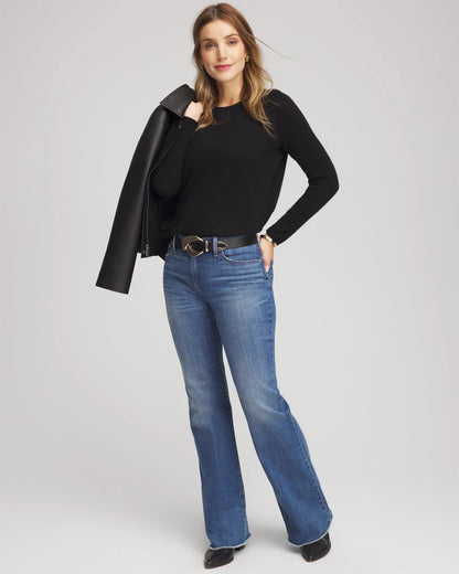 Chico's Crewneck Cashmere Pullover Sweater