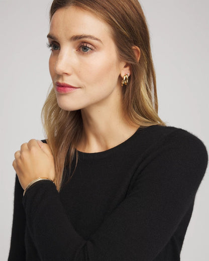 Chico's Crewneck Cashmere Pullover Sweater