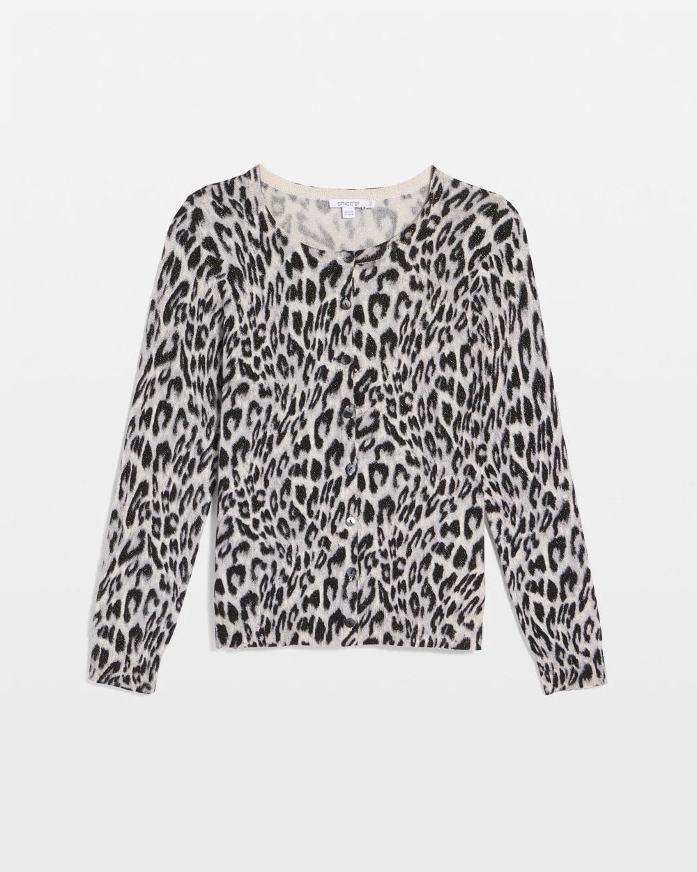 Chico's Animal Crewneck Cardigan