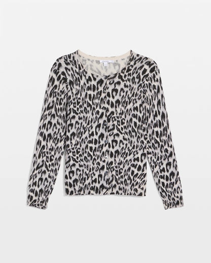 Chico's Animal Crewneck Cardigan
