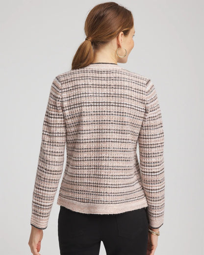 Chico's Sunset Abstract Sweater Jacket