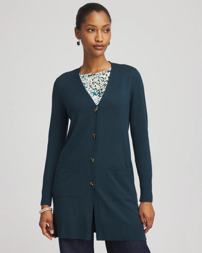 Chico's Ella Pocketed Cardigan Sweater