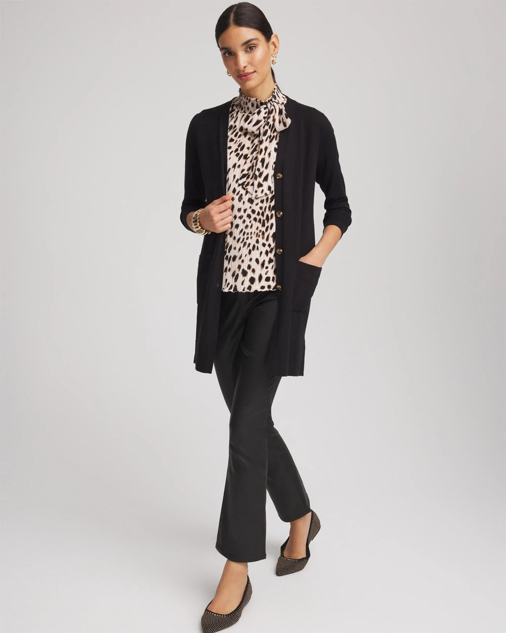 Chico's Ella Pocketed Cardigan Sweater