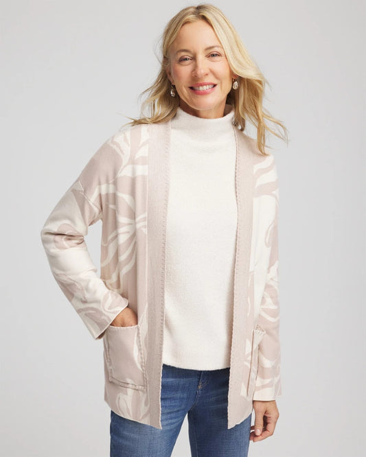 Chico's Abstract Bloom Cardigan