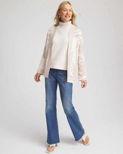Chico's Abstract Bloom Cardigan