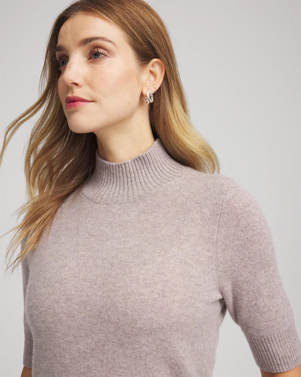 Chico's Cashmere Elbow-Sleeve Sweater