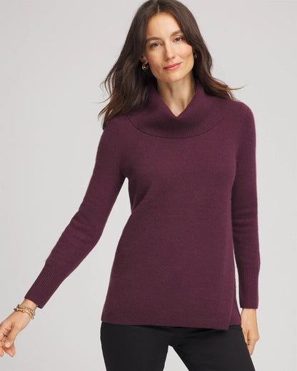Chico's Cowlneck Cashmere Pullover Tunic