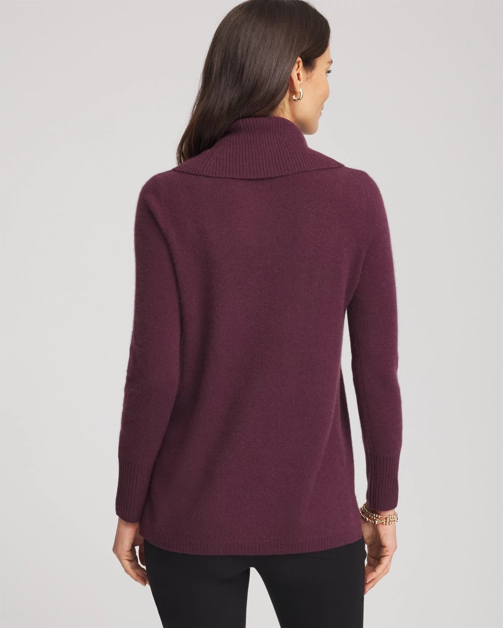 Chico's Cowlneck Cashmere Pullover Tunic