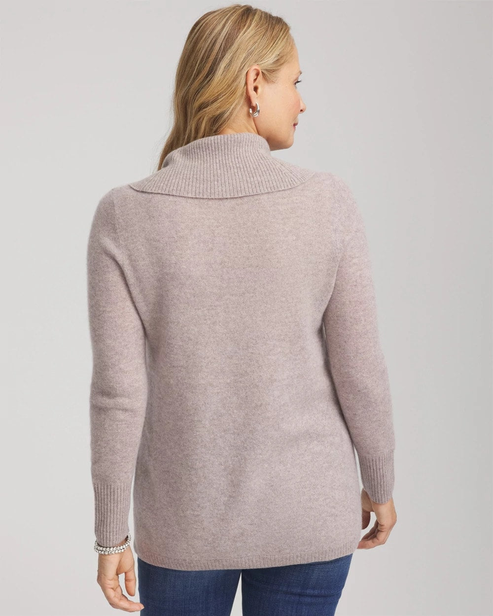 Chico's Cowlneck Cashmere Pullover Tunic