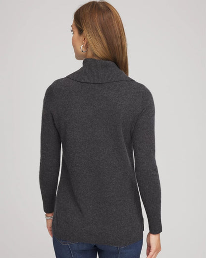 Chico's Cowlneck Cashmere Pullover Tunic