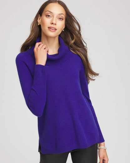 Chico's Cowlneck Cashmere Pullover Tunic