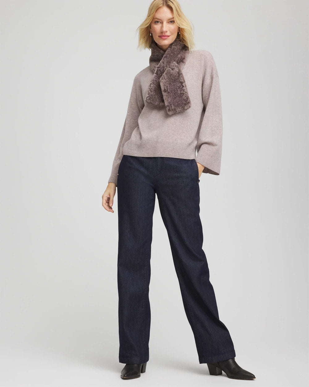 Chico's Cashmere Mockneck Sweater