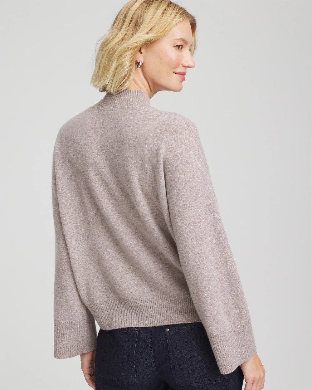 Chico's Cashmere Mockneck Sweater