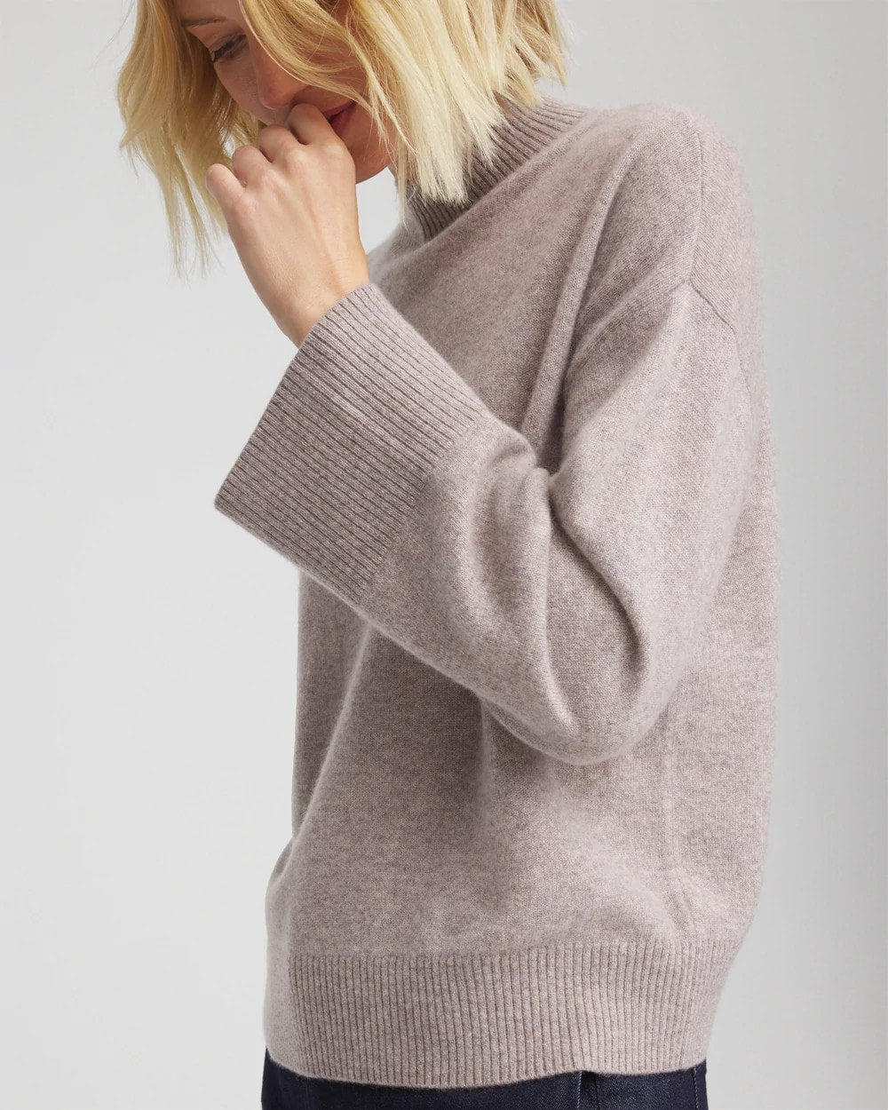 Chico's Cashmere Mockneck Sweater