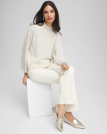 Chico's Cashmere Mockneck Sweater