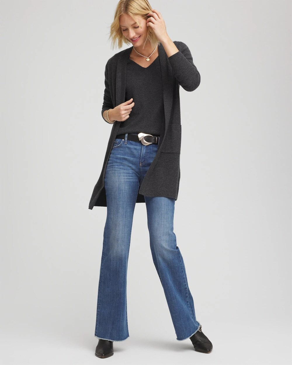 Chico's Relaxed V-Neck Cashmere Sweater
