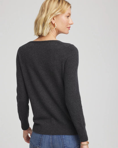 Chico's Relaxed V-Neck Cashmere Sweater