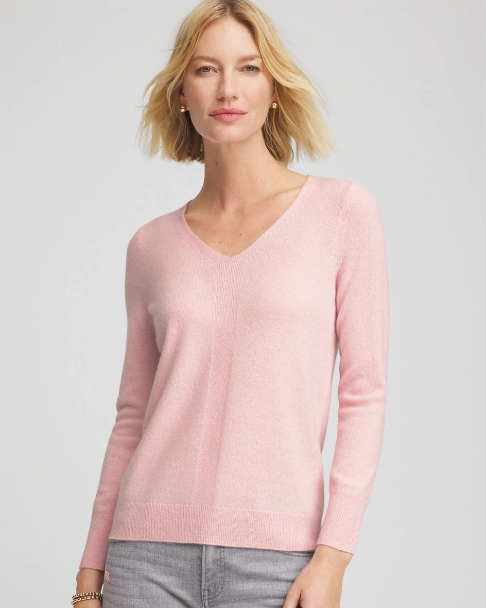 Chico's Relaxed V-Neck Cashmere Sweater