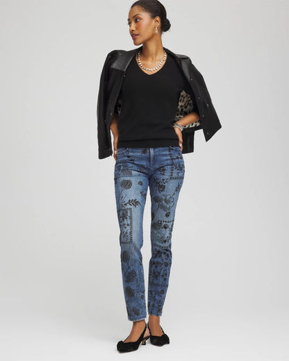Chico's Relaxed V-Neck Cashmere Sweater