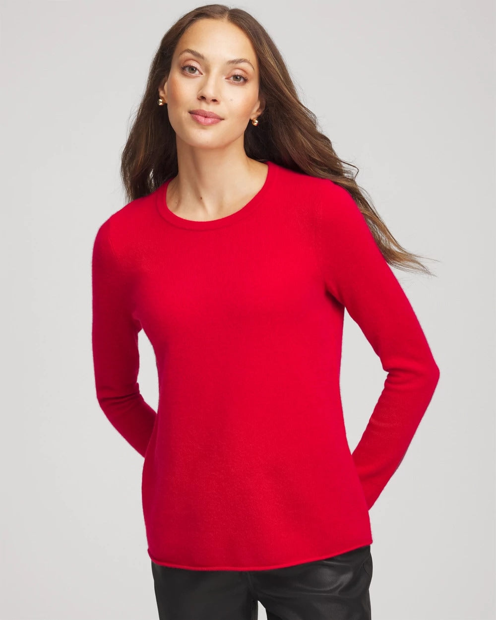 Chico's Crewneck Cashmere Pullover Sweater