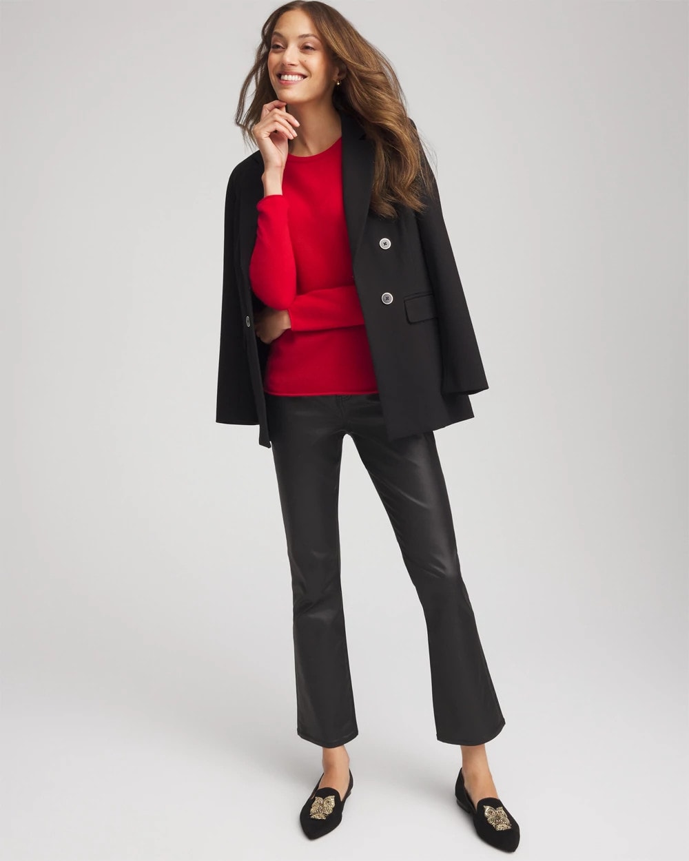 Chico's Crewneck Cashmere Pullover Sweater