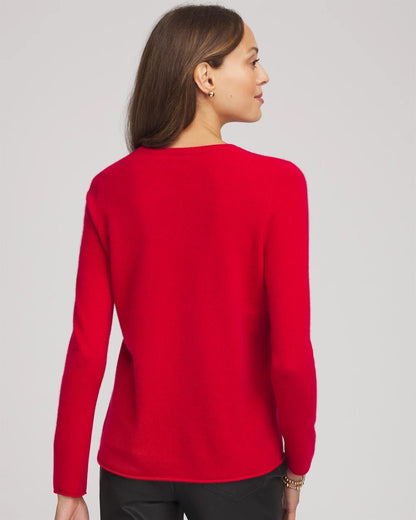 Chico's Crewneck Cashmere Pullover Sweater