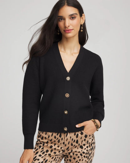 Chico's Relaxed-Fit Button-Front Cardigan
