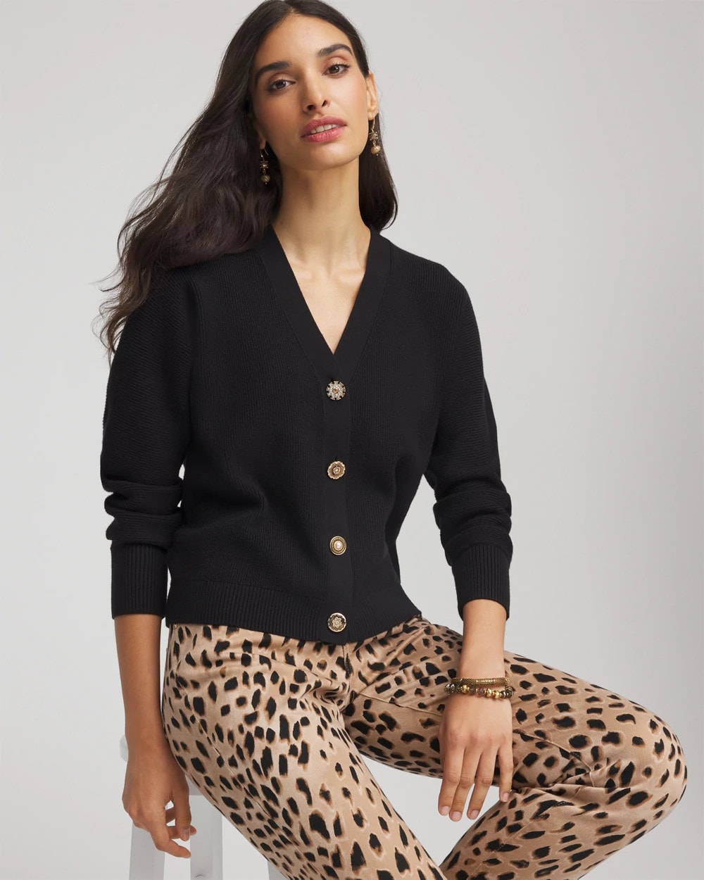 Chico's Relaxed-Fit Button-Front Cardigan