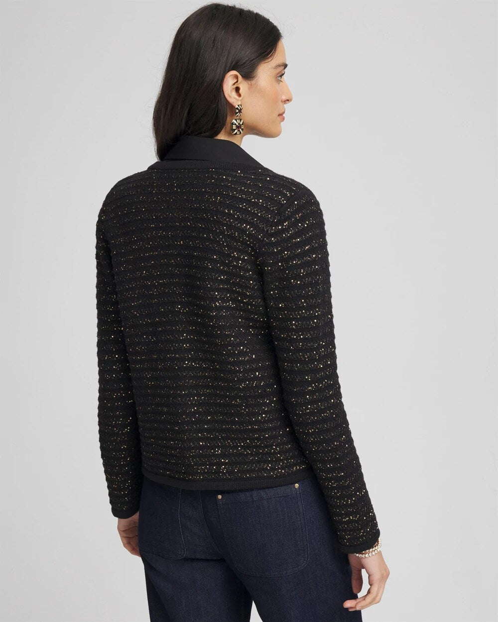Chico's Shine Cropped Cardigan