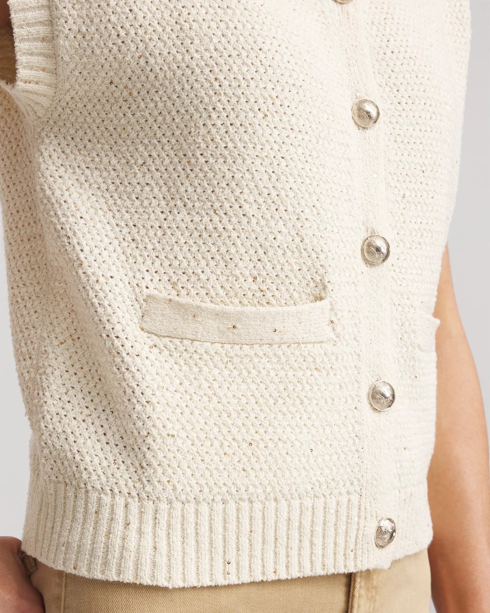 Chico's Button-Up Sweater Vest