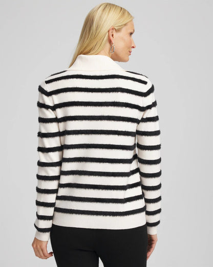Chico's Zenergy® Luxe Eyelash Striped Sweater