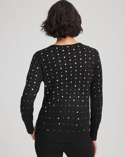 Chico's Ella Embellished Pullover Sweater