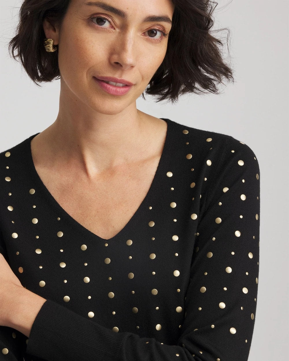Chico's Ella Embellished Pullover Sweater