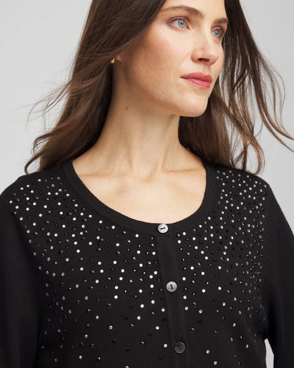 Chico's Ombré Rhinestone Cardigan