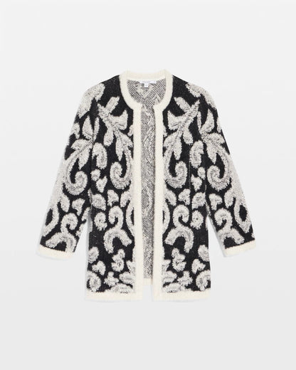 Chico's Abstract Fuzzy Cardigan