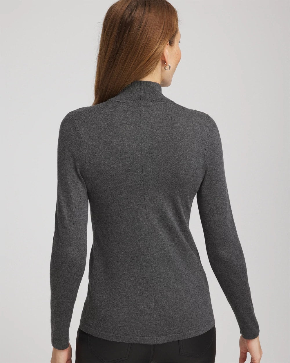 Chico's Ella Rhinestone Mockneck Sweater