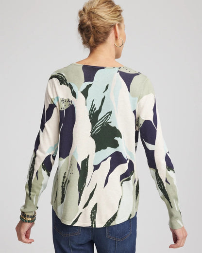 Chico's Ella La Fleur Pullover Sweater