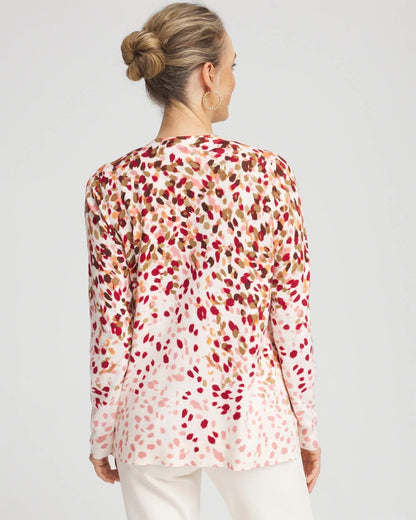 Chico's Ombré Printed V-Neck Cardigan