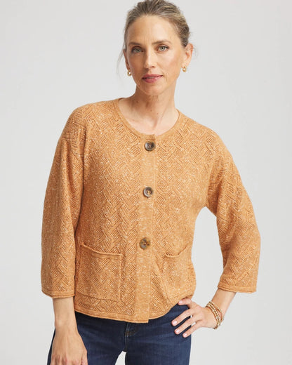 Chico's Tweed Cropped Sweater