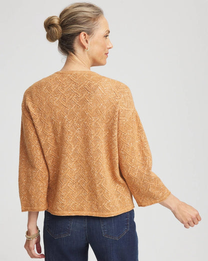 Chico's Tweed Cropped Sweater